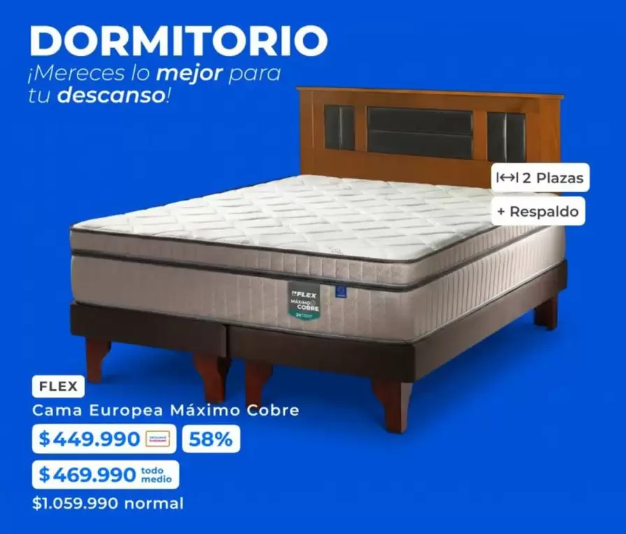 Flex - Cama Europea Máximo Cobre