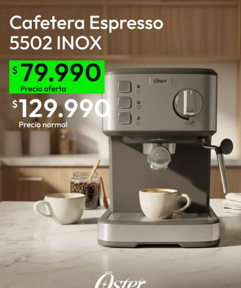 Oster - Cafetera Espresso 5502 Inox