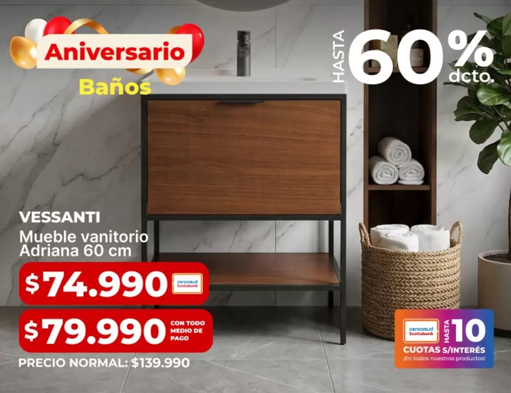 Vessanti - Mueble Vanittorio Adriana 60 Cm