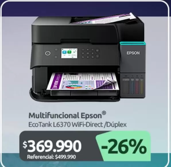 Epson - Multifuncional Ecotank L6370 Wifi Direct /duplex