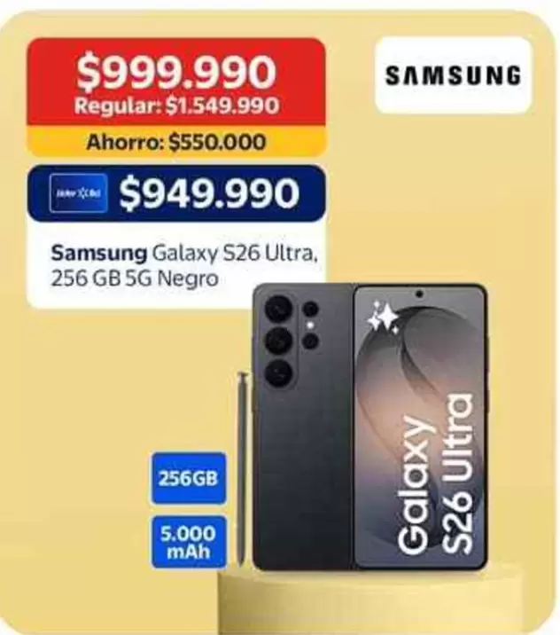 Samsung - Galaxy S26 Ultra, 256GB 5G Negro