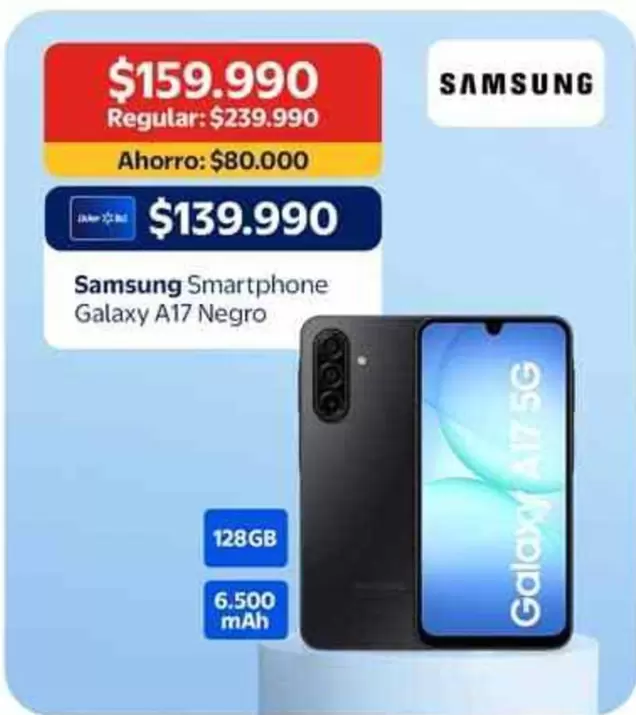Samsung - Smartphone Galaxy A17 Negro