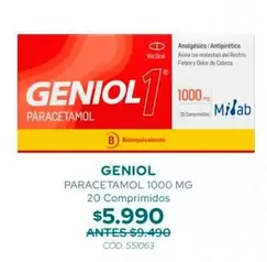Geniol - Paracetamol 1000 MG