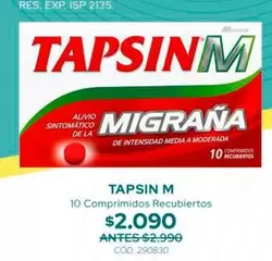Tapsin - 10 Comprimidos Recubiertos