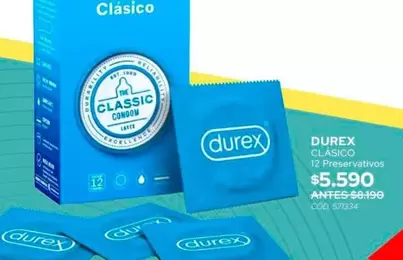 Durex - Clásico 12 Preservativos