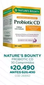 Nature's Bounty Probiotic Cd 30 Comprimidos