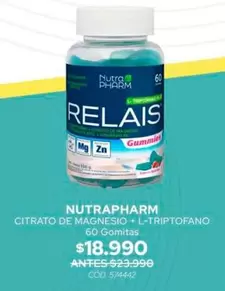 Nutra Pharm - Citrato De Magnesio + L'triptofano