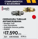 Cerradura Tubular Antimicrobiana
