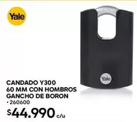 Yale - Candado Y300 60 Mm Con Hombres Gancho De Boron