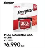 Energizer - Pilas Alcalinas Aaa 8 Und