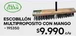 Clean - Escobillon Multiproposito Con Mango