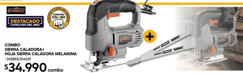 Dewalt - combo Siena Caladora+ Hoja Sierra Caladora Melamina