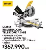 Stanley - Ingleteadora Telescopica Sm18