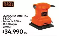 Black & Decker - Lijadora Orbital Bs200