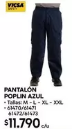 Safety - Pantalón Poplin Azul