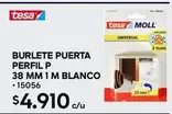Tesa - Burlete Puerta Perfil P 38 Mm 1 M Blanco