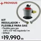 Providus - kit regulador + flexible para gas