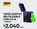 Safety - Tapon Auditivo Reutilizable Con Caja