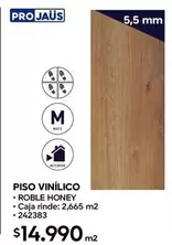 Piso Vinílico Roble Honey