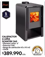 MSI - Calefactor A Leña Scantek 360