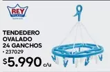 Rey - Tendedero Ovalado 24 Ganchos