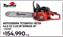 Toyama - Motosierra Tcs58fg2-18tsn 545,5 Cc 3.22 Hp Espada 18"