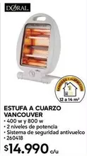 Doral - Estufa A Cuarzo Vancouver