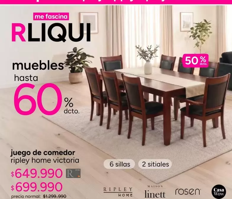 Victoria - Juego De Comedor Ripley Home