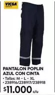 Safety - Pantalon Poplin Azul Con Cinta