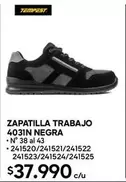 Zapatilla Trabajo 4031n Negra