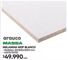 Arauco - Melamina MDP Blanco