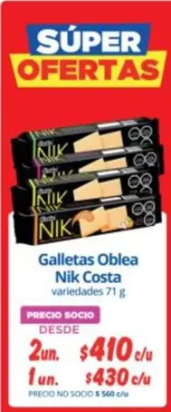 Nik - Galletas Oblea Costa