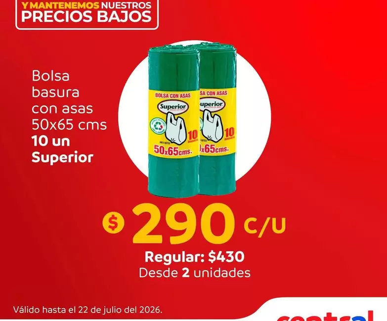 Superior - Bolsa Basura Con Asas