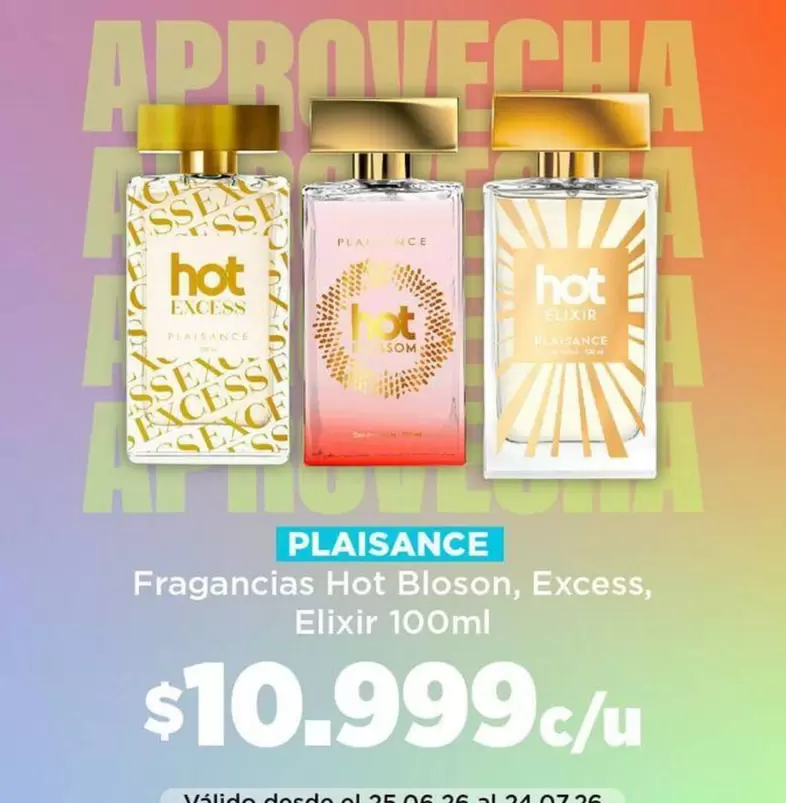 Plaisance - Fragancias Hot Bloson, Excess, Elixir