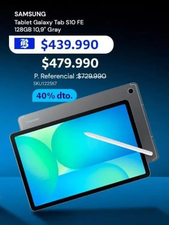Samsung - Tablet Galaxy Tab S10 FE 128GB 10.9 Gray