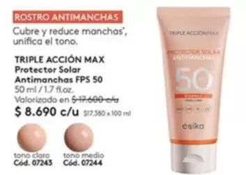 Ace - Triple Accion Max Protector Solar Antimanchas Fps 50