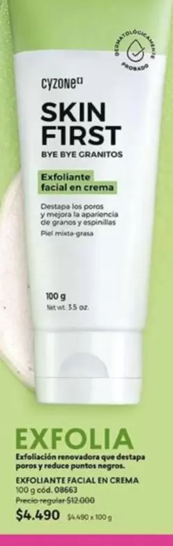 Cyzone - Exfoliante Facial In Crema