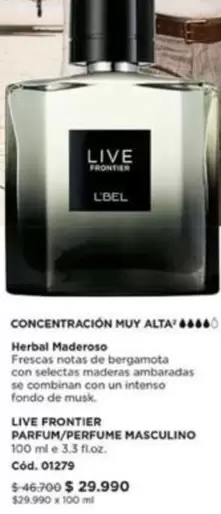 Live Frontier Parfum/Perfume Masculino