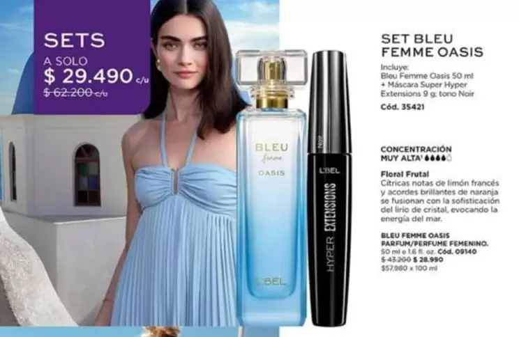 Cristal - Set Bleu Femme Oasis