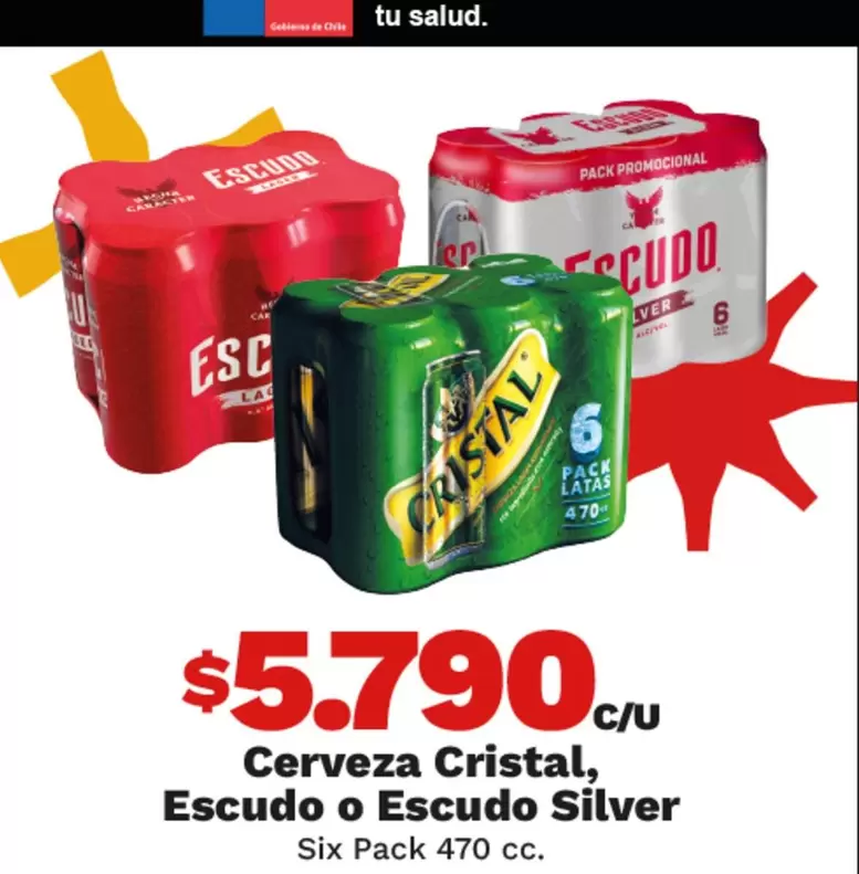 Cristal - Cerveza, Escudo O Escudo Silver