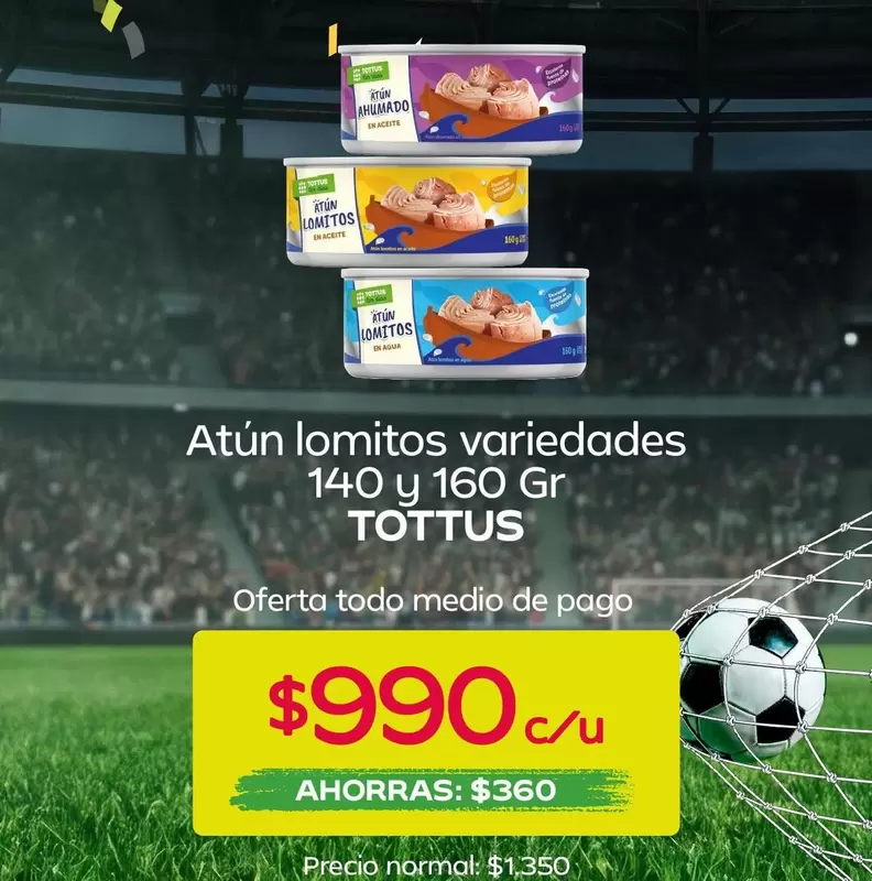 Tottus - Atún Lomitos Variedades