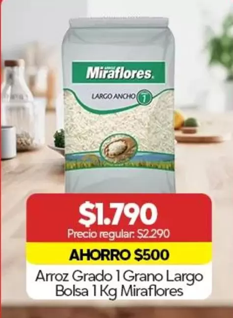 Miraflores - Arroz Grado 1 Grano Largo Bolsa 1 Kg