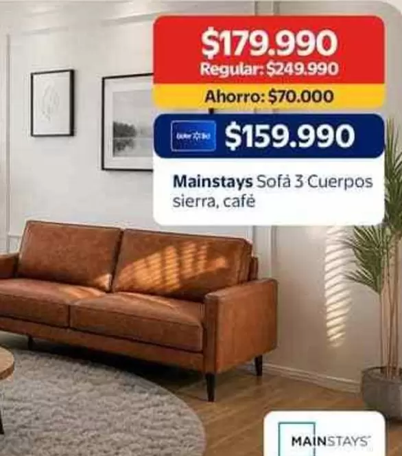 Mainstays - Sofa 3 Cuerpos