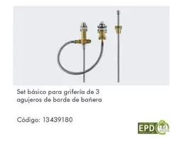 Set Basico Para Griferia De 3 Agujeros De Borde De Banera