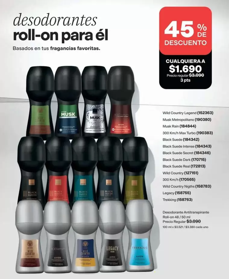 Secret - Desodorantes Roll-on Para El