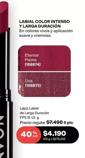 Suave - Labiat Color Intenso Y Larga Duracion