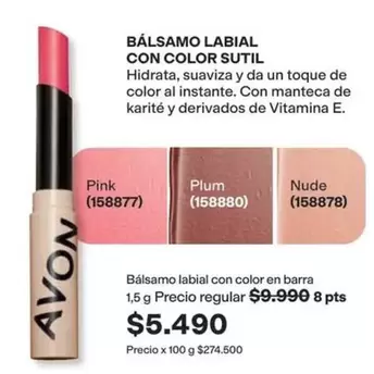 Balsamo Labial Con Color En Barra