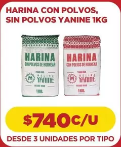 Harina Con Polvos, Sin Polvos
