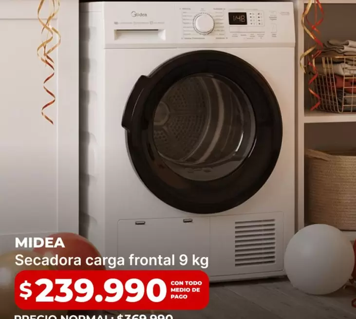 Midea - Secadora Carga Frontal 9 Kg