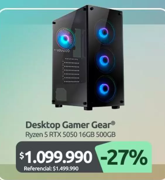 Desktop Gamer Gear Ryzen 5 Rtx 5050 16gb 500gb